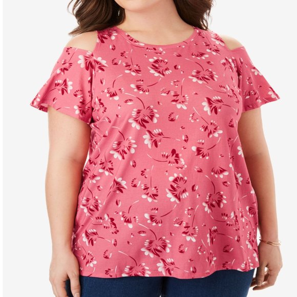 Cold-Shoulder Tee - Picture 1 of 6